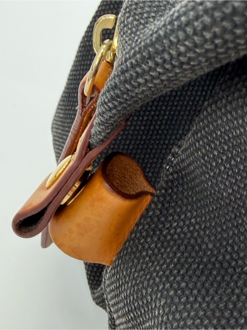 VTG Dooney & Bourke Black Canvas Leather Trim Satchel Bag | Classic Shoulder - Picture 5 of 16